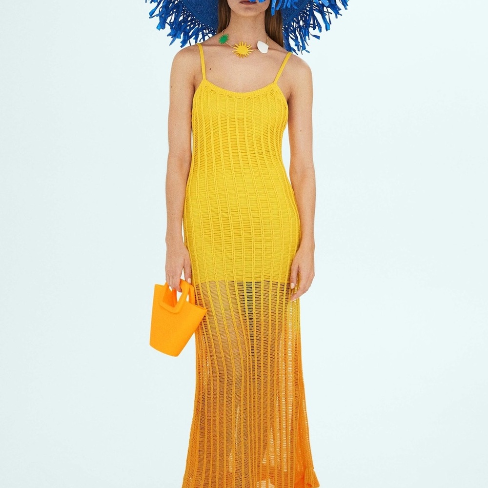 SOLD!!!!! NWT Simon Miller X Mango Sunny Yellow Knit Dress sold out size